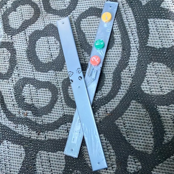 2 new IKEA wall mount stainless steel bar for magnets message / reminder board - Picture 1 of 10